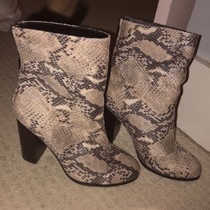 Snakeskin Booties